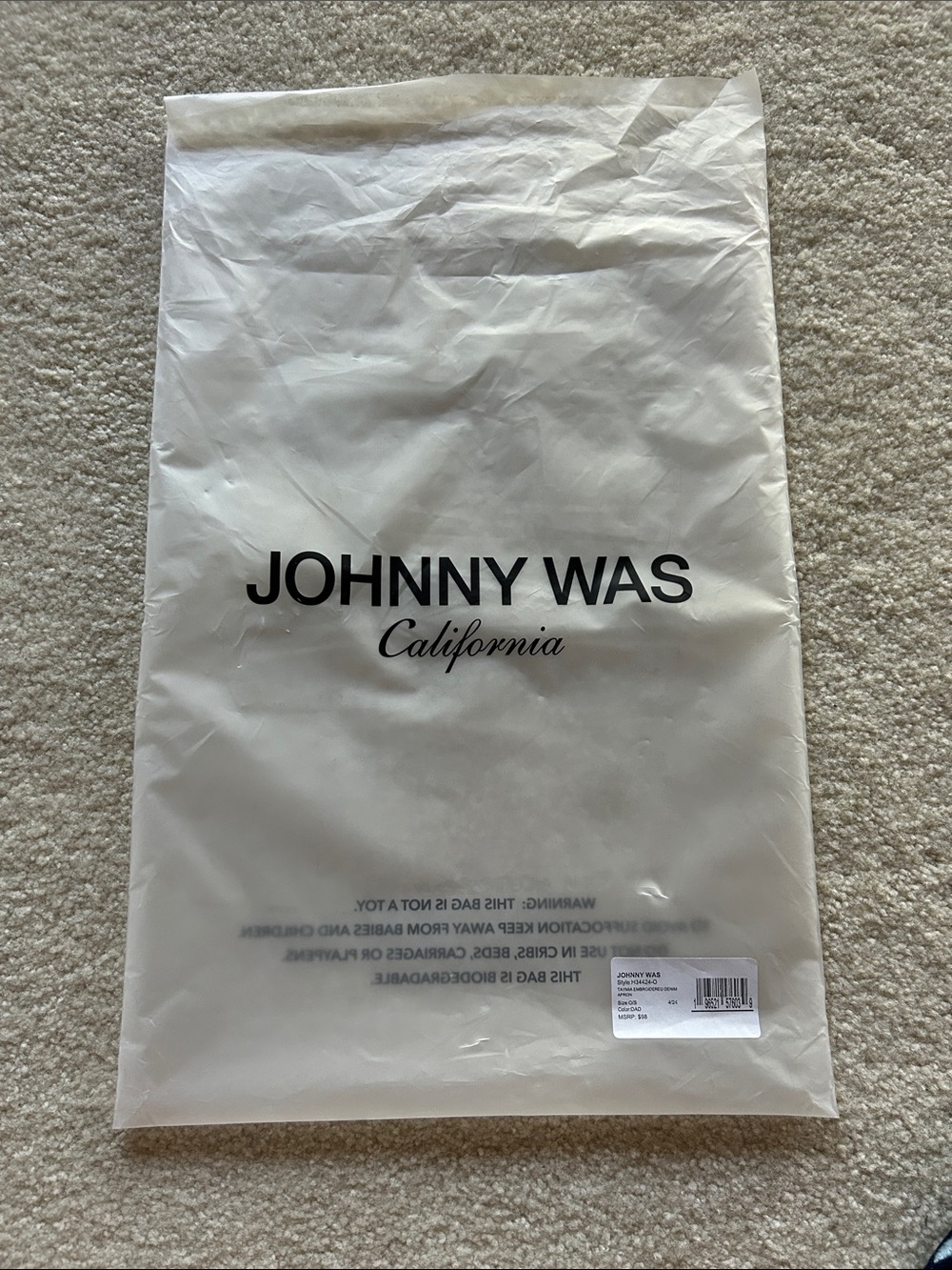Johnny Was Taymia Embroidered Denim Apron - Picture 3 of 12